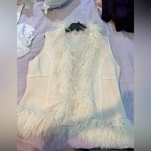 Cream Fur Vest